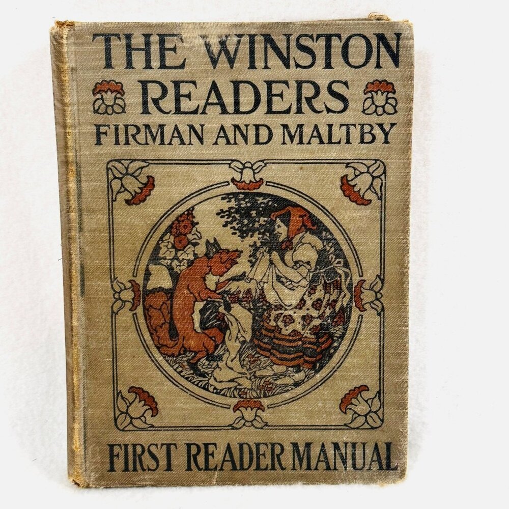 The Winston Readers First Reader Manual - Firman & Maltby 1924 Antique Book